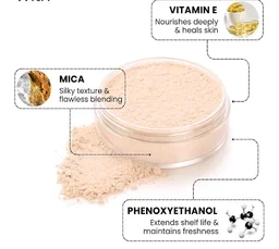 HD Pure Matte Loose Powder 15g – Oil Control Setting Powder with Long-Lasting Makeup Lock, Minimizes Pores & Fine Lines, Lightweight Matte Finish, 100% Vegan & Cruelty-Free - Golden Banana