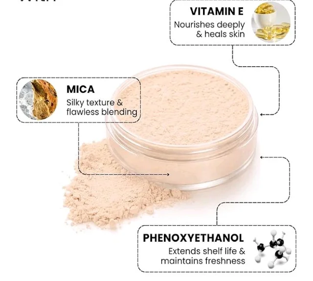 HD Pure Matte Loose Powder 15g – Oil Control Setting Powder with Long-Lasting Makeup Lock, Minimizes Pores & Fine Lines, Lightweight Matte Finish, 100% Vegan & Cruelty-Free - Golden Banana