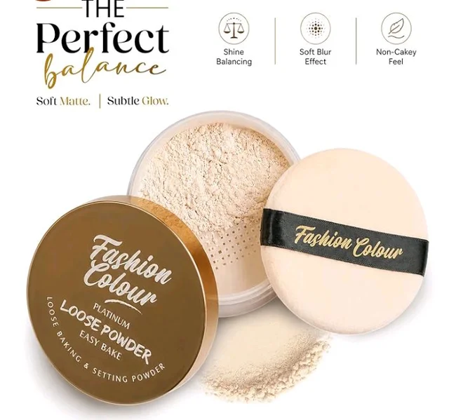 FASHION COLOUR HD Loose Powder for Setting & Mattifying Makeup | Translucent Makeup Baking Powder | Lightweight Oil-Free Setting Powder for All Skin Types | Long-Lasting Matte Finish (Pound Cake)
35%
off
Product Images and Videos (AI-Generated Alt Text)