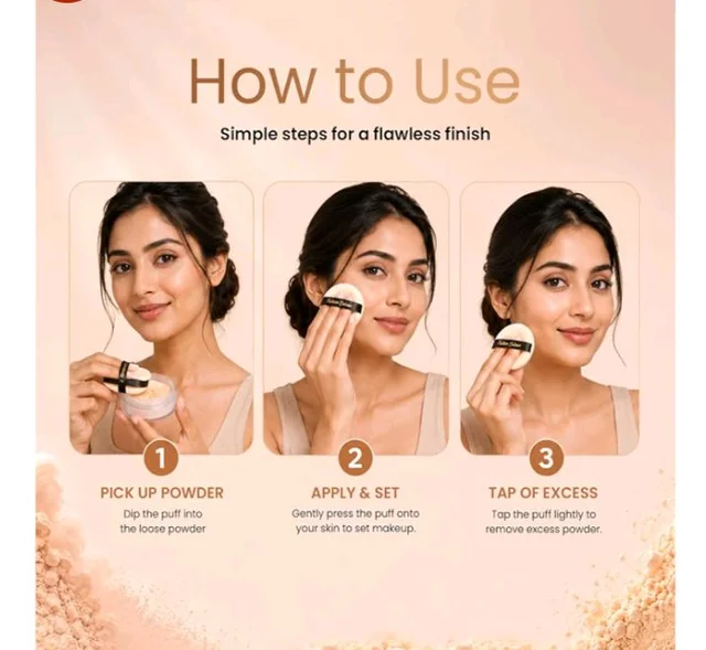 FASHION COLOUR HD Loose Powder for Setting & Mattifying Makeup | Translucent Makeup Baking Powder | Lightweight Oil-Free Setting Powder for All Skin Types | Long-Lasting Matte Finish (Pound Cake)
35%
off
Product Images and Videos (AI-Generated Alt Text)