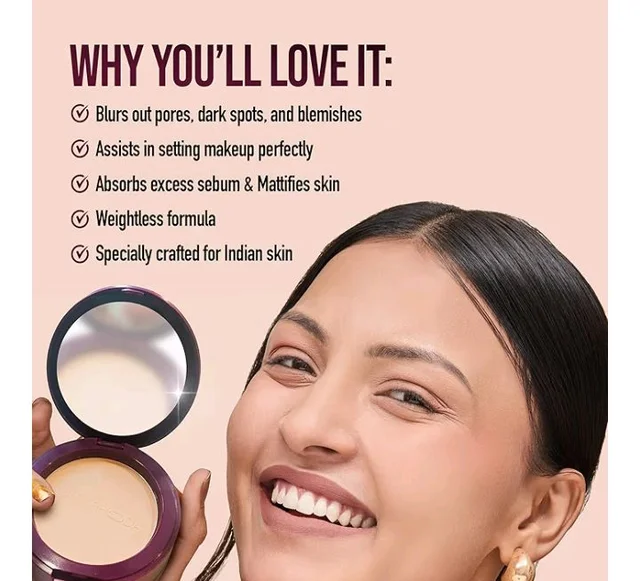 Hilary Rhoda Compact & Loose Powder | Ivory | 2-in-1 Setting Powder for Oil Control & Matte Finish Weightless | Blends Effortlessly | Long-Lasting | Hides Imperfections | for Indian Skintone