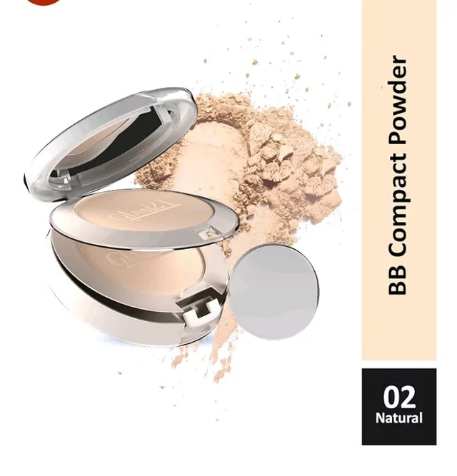 Glam21 BB Powder 2-in-1 Compact Powder Matte Finish & Oil Free | Matte & Shimmer Shades | Instant Weightless Finish Look | Long-lasting | Poreless Soft Skin | 20gm, Natural-02