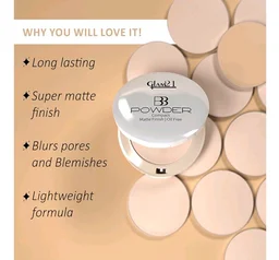 Glam21 BB Powder 2-in-1 Compact Powder Matte Finish & Oil Free | Matte & Shimmer Shades | Instant Weightless Finish Look | Long-lasting | Poreless Soft Skin | 20gm, Natural-02