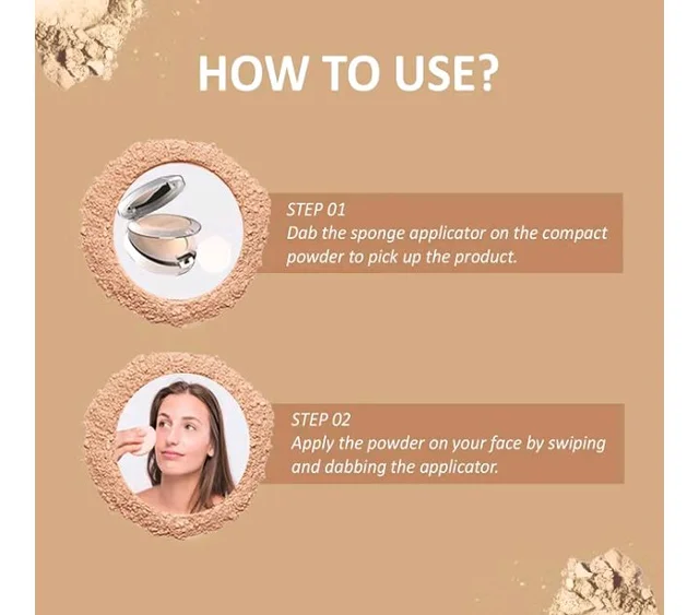 Glam21 BB Powder 2-in-1 Compact Powder Matte Finish & Oil Free | Matte & Shimmer Shades | Instant Weightless Finish Look | Long-lasting | Poreless Soft Skin | 20gm, Natural-02
