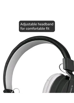 Zebronics Zeb-Storm On Ear Wired Headphone with 3.5mm Jack, Built in Microphone for Calling, 1.5 Meter Cable, Soft Ear Cushion, Adjustable Headband, Foldable Ear Cups and Lightweight Design (Black)