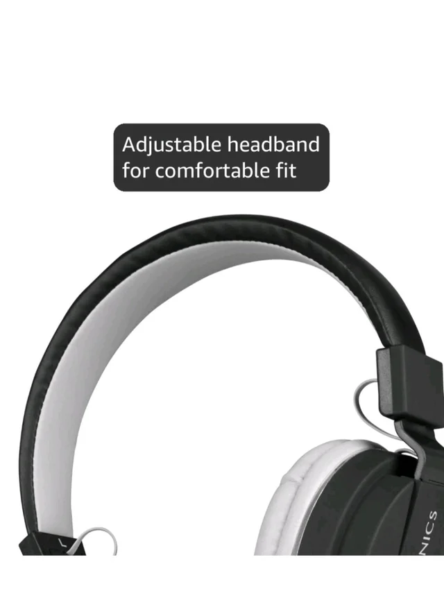 Zebronics Zeb-Storm On Ear Wired Headphone with 3.5mm Jack, Built in Microphone for Calling, 1.5 Meter Cable, Soft Ear Cushion, Adjustable Headband, Foldable Ear Cups and Lightweight Design (Black)