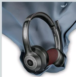 Noise Cancellation Tri Mode On-Ear PC Headphone with Mic | 2.4 GHz Wireless | Bluetooth | Wired Connection | 30 Hours Playtime | 30 mm Driver | Type-C Charging Port (Black)