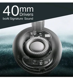 boAt Rockerz Trendz, 40mm Drivers, 50hrs Battery, 60ms Low Latency, ENx Tech, BT v5.4, Foldable Cups, Voice Assistant, Bluetooth Headphones, Wireless Headphone with Mic (Bold Blue)