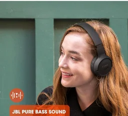 JBL Tune 510BT, On Ear Wireless Headphones with Mic, up to 40 Hours Playtime, Pure Bass, Quick Charging, Dual Pairing, Bluetooth 5.0 & Voice Assistant Support for Mobile Phones (Black)