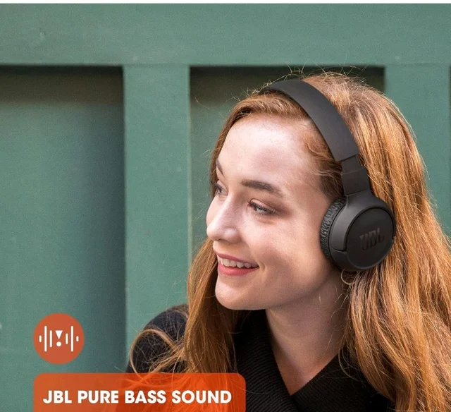 JBL Tune 510BT, On Ear Wireless Headphones with Mic, up to 40 Hours Playtime, Pure Bass, Quick Charging, Dual Pairing, Bluetooth 5.0 & Voice Assistant Support for Mobile Phones (Black)