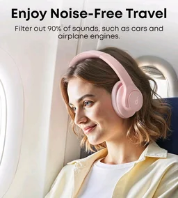 Soundcore by Anker Q20i Hybrid Active Noise Cancelling Headphones, Pink
Over-Ear, Bluetooth, 40H ANC Playtime, Hi-Res Audio, Big Bass, Transparency Mode, Customize via App, Travel, Home, Office