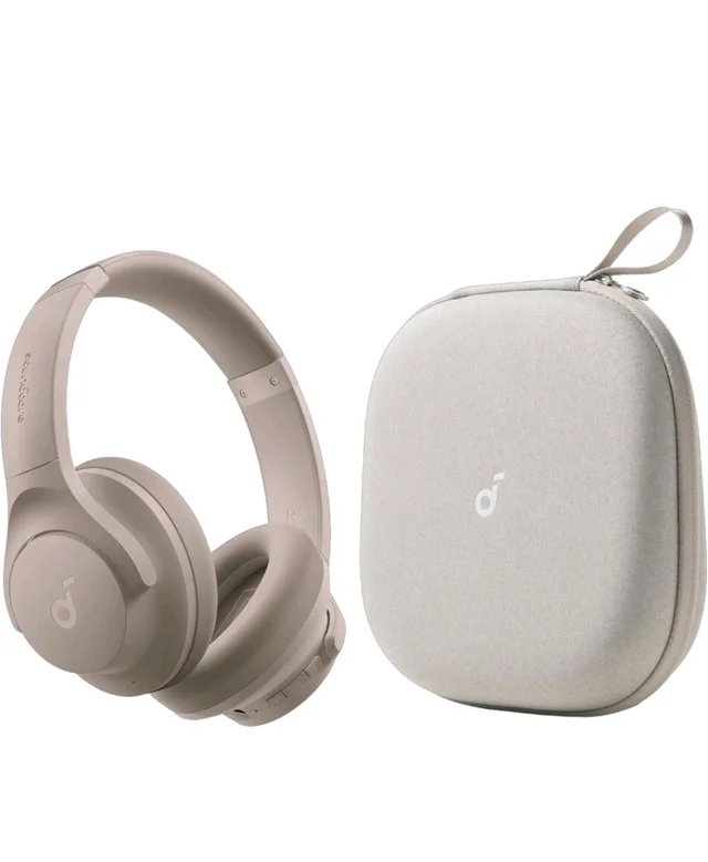 Soundcore by Anker Q20i Headphones with Protective Case, Taupe, Bundle
Over-Ear, Bluetooth, 40H ANC Playtime, Hi-Res Audio, Big Bass, Transparency Mode, Customize via App, Travel, Home, Office
