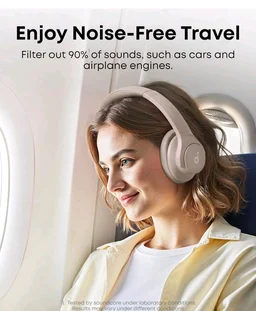 Soundcore by Anker Q20i Headphones with Protective Case, Taupe, Bundle
Over-Ear, Bluetooth, 40H ANC Playtime, Hi-Res Audio, Big Bass, Transparency Mode, Customize via App, Travel, Home, Office