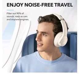 Soundcore by Anker Q20i Headphones with Protective Case, White, Bundle
Over-Ear, Bluetooth, 40H ANC Playtime, Hi-Res Audio, Big Bass, Transparency Mode, Customize via App, Travel, Home, Office