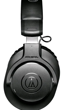 Audio-Technica Ath-M20Xbt Wireless Over-Ear Headphones, Bluetooth 5.0, 60-Hour Battery Life, 40 mm Drivers, Hi-Fi Sound, Built-in Mic, AAC/SBC Codec Support (Black)