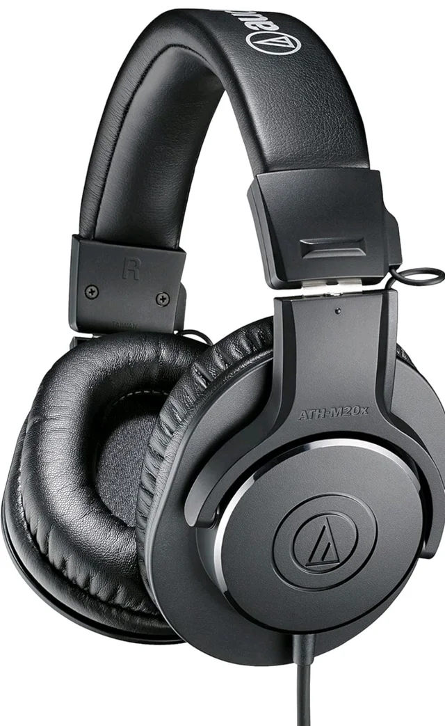 Audio-Technica ATH-M20x Professional Studio Monitor Headphones, Black