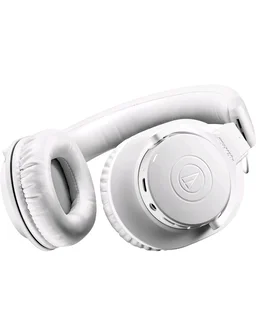Audio-Technica Ath-M20Xbt Wireless Over-Ear Headphones, Bluetooth 5.0, 60-Hour Battery Life, 40 mm Drivers, Hi-Fi Sound, Built-in Mic, AAC/SBC Codec Support (White)