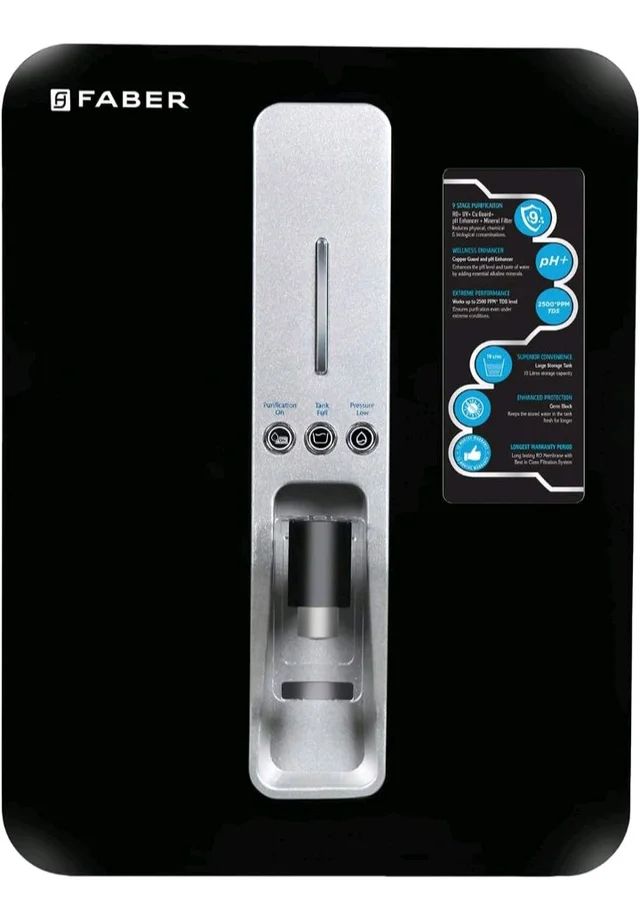 Faber Neutron Pro Ro + Uv + Mat +Copper Guard + Ph Enhancer, 10 Liter, Suitable Upto 2500 Tds