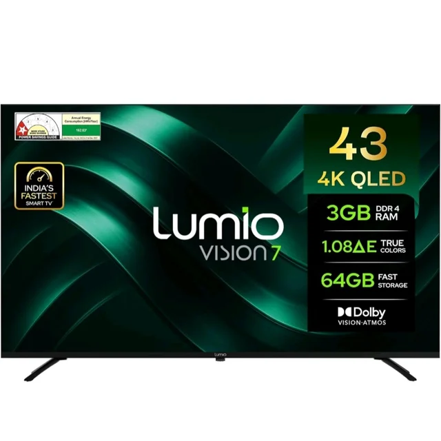Lumio Vision 7 2026 109cm (43 inches) 4K Ultra HD Smart QLED Google TV FTW1-ADSJ
Amazon's Choice
for "tv"
