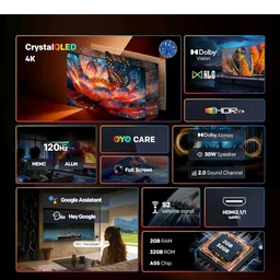 Visit the coocaa Store
4.2
4.2 out of 5 stars
(134)
coocaa 164 cm (65 inch) Frameless QLED Ultra Smart Google TV 65Y74