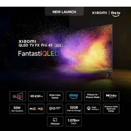 Brand: Xiaomi
4.2
4.2 out of 5 stars
(2,202)
Xiaomi (108 cm) 43 inch FX Pro 4K QLED Smart | HDR10+ | 30W Box Speakers | Filmmaker Mode | Fire TV | L43MB-FPIN