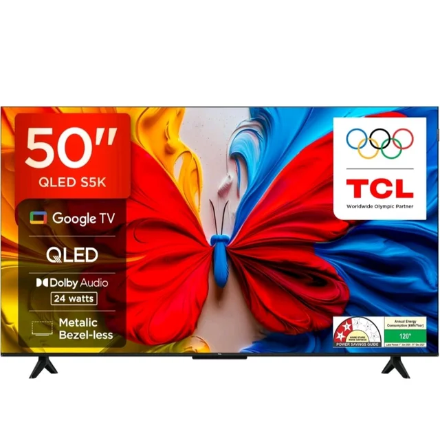Visit the TCL Store
4.0
4.0 out of 5 stars
(304)
TCL 126 cm (50 inches) FHD Smart QLED Google TV | Dolby Audio 24 watts | HDR 10 | Metallic Bezel-Less | Multiple Viewing Mode |