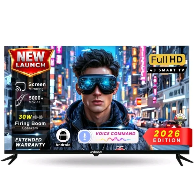 Sponsored
Visit the Uniboom Store
4.1
4.1 out of 5 stars
(517)
Uniboom Optima 108 CM (43 inch) HD Smart LED Android TV 2026 43S-ULT-AED