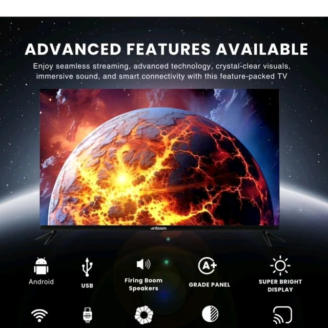 Sponsored
Visit the Uniboom Store
4.1
4.1 out of 5 stars
(517)
Uniboom Optima 108 CM (43 inch) HD Smart LED Android TV 2026 43S-ULT-AED