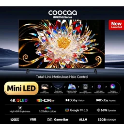 Visit the coocaa Store
4.2
4.2 out of 5 stars
(194)
coocaa 164 cm (65 inches) 4K Ultra HD Smart Mini LED QLED Google TV 65MINI75Q