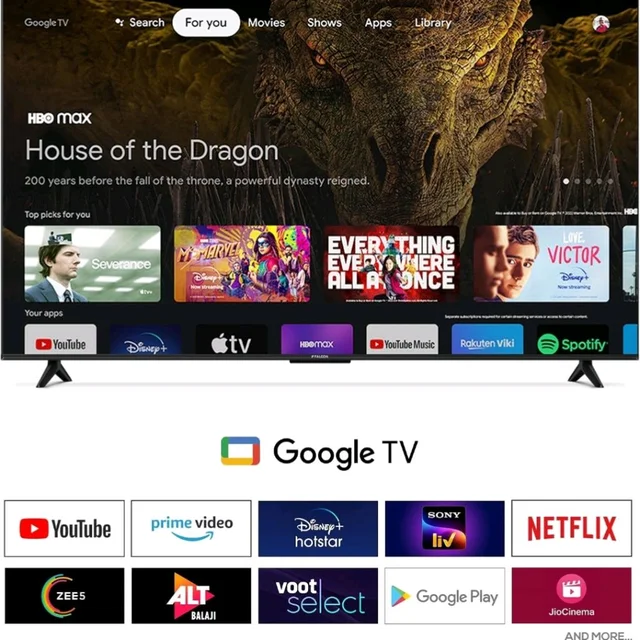 Visit the store, iFFALCON
iFFALCON
Visit the store
1.0
1.0 out of 5 stars
(1)
iFFALCON 189 cm (75 Inches) 4K UHD Smart LED Google TV | 144Hz VRR | 3GB RAM | Dolby Vision & Atmos | Game Master | 75U75
