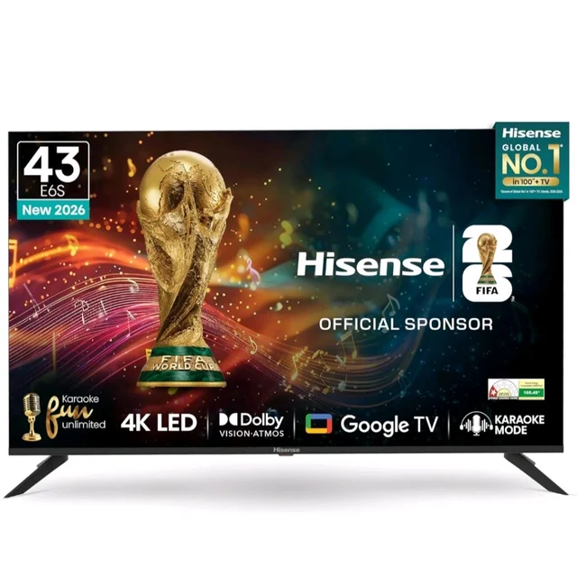 Hisense 108 cm (43 inches) E6S Series 4K Ultra HD Smart LED Google TV 43E6S