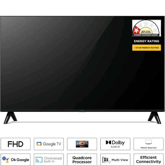 iFFALCON 101 cm (40 inches) FHD Smart Google TV | Dolby Audio 20 watts | HDR 10 | Metallic Bezel-Less | Multiple Viewing Mode | 40S55