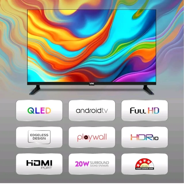 VW 109 cm (43 inches) Spectra Series Full HD Smart QLED Android TV VW43AQ3