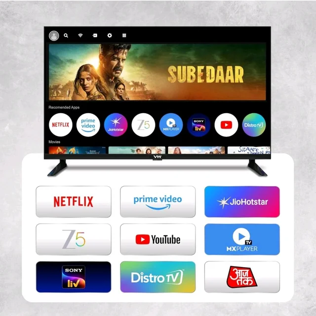VW 109 cm (43 inches) Spectra Series Full HD Smart QLED Android TV VW43AQ3