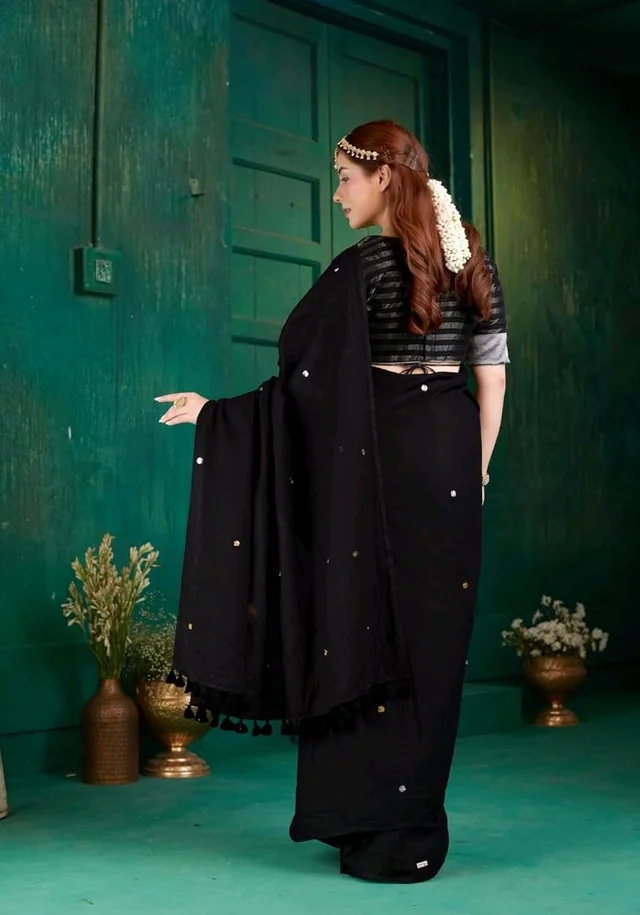 TAMAIRA FASHION Plain Pure Cotton Saree For Woman |Sequins Work Saree Without Blouse Piece
50+ bought in past month