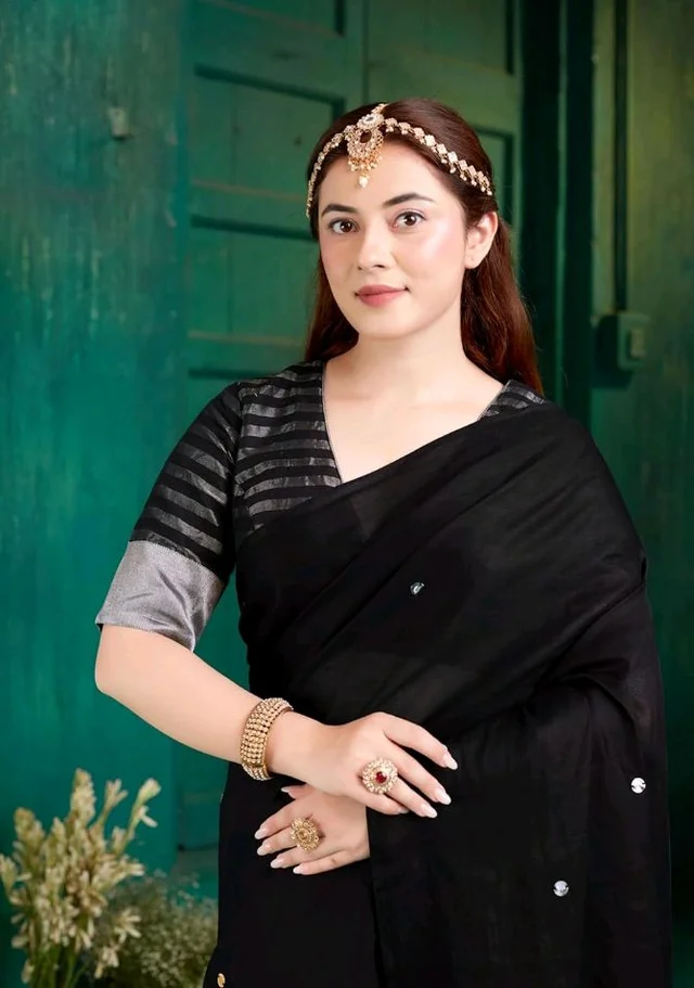 TAMAIRA FASHION Plain Pure Cotton Saree For Woman |Sequins Work Saree Without Blouse Piece
50+ bought in past month