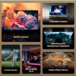 Hisense 139 cm (55 Inches) 4K Ultra HD Smart Hi-QLED TV | 48W Speakers | Dolby Atmos & HDR10+ | World Fastest TV OS - VIDAA | 55E75Q (Black
