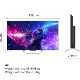 Haier H6E Series 108cm (43) 4K QLED Ultra HD Smart LED Google TV 43H6E