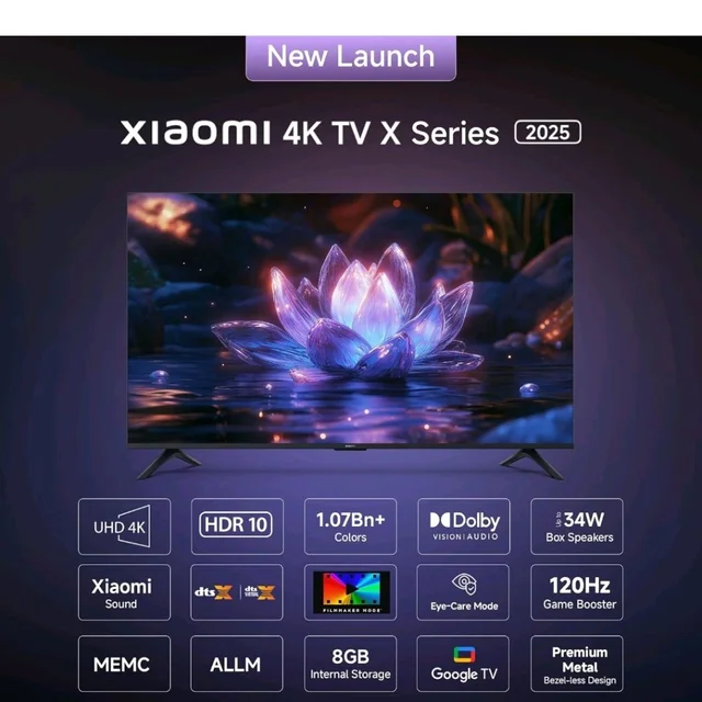Brand: Xiaomi
4.1
4.1 out of 5 stars
(372)
Xiaomi (108 cm) 43 inch X 4K Ultra HD Smart | Dolby Vision | Eye Care Mode | Google TV | L43MB-AIN