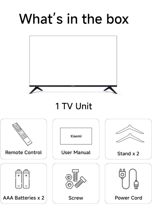 Brand: Xiaomi
4.1
4.1 out of 5 stars
(372)
Xiaomi (108 cm) 43 inch X 4K Ultra HD Smart | Dolby Vision | Eye Care Mode | Google TV | L43MB-AIN