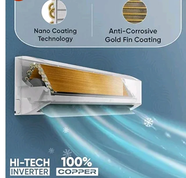Sharp 0.95 Ton 3 star, New Star Rated,Split AC (4 Way Swing, 100% copper, Hi-Tech Inverter Compressor, 7in1 Convertible, Turbo cool, Dust filter) - AH-SI12V3B-GCN, White