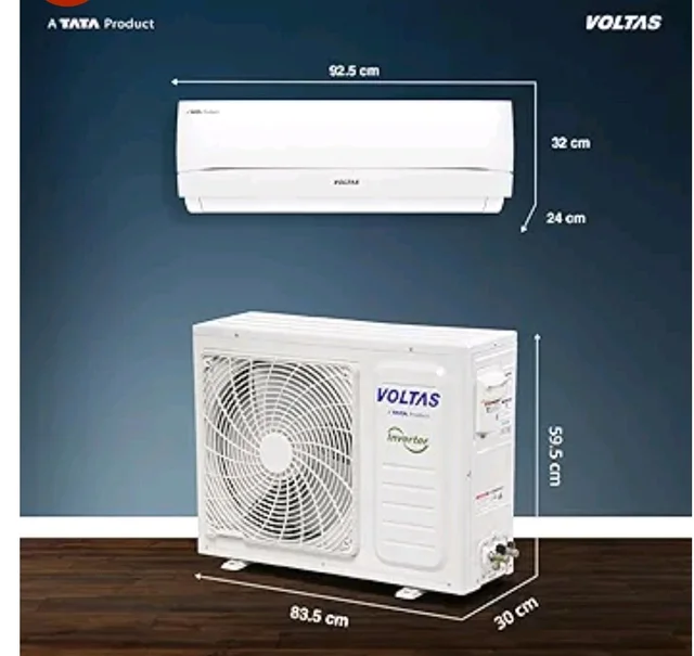 Voltas 1.42 ton 3 star, New star rated, Inverter Split AC (Copper, Convertible 5-in-1 Cooling Mode, 2-Way Air Swing, Anti-dust Filter with Anti Microbial Coating, 183INV CAV, 2026 Model, White)