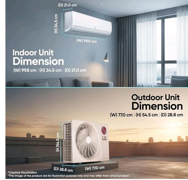 LG 5800W Max Cooling Capacity, 5 Star, 100% Copper Tubes, 1.42 Ton Inverter Split AC (AI Convertible 6in1, Energy Saving & Faster Cooling at 55℃, 4 Way Swing, Allergen Protection, AS-Q19YNZE2, White