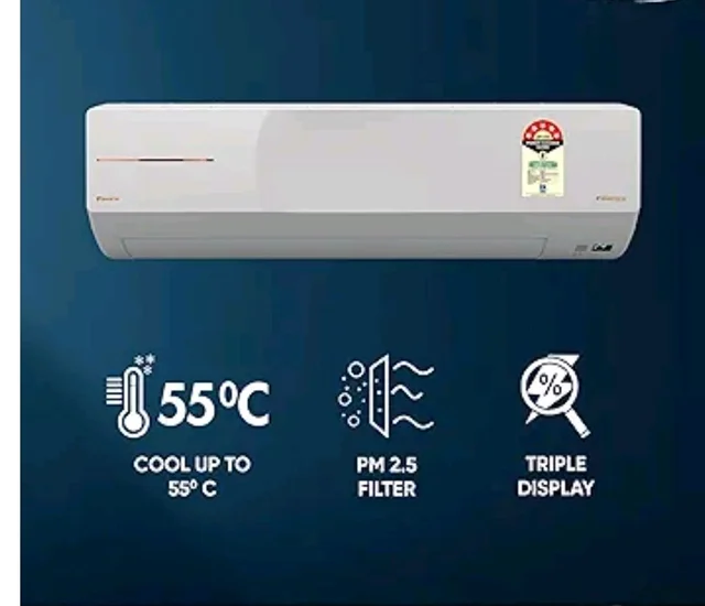 Visit the DAIKIN Store
4.1
4.1 out of 5 stars
(213)
Daikin 1.5 Ton 5 Star Inverter Split AC (Copper, PM2.5 Filter, MTKM50XV16, White)