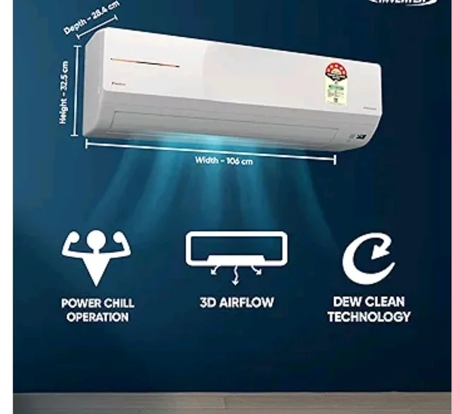 Visit the DAIKIN Store
4.1
4.1 out of 5 stars
(213)
Daikin 1.5 Ton 5 Star Inverter Split AC (Copper, PM2.5 Filter, MTKM50XV16, White)