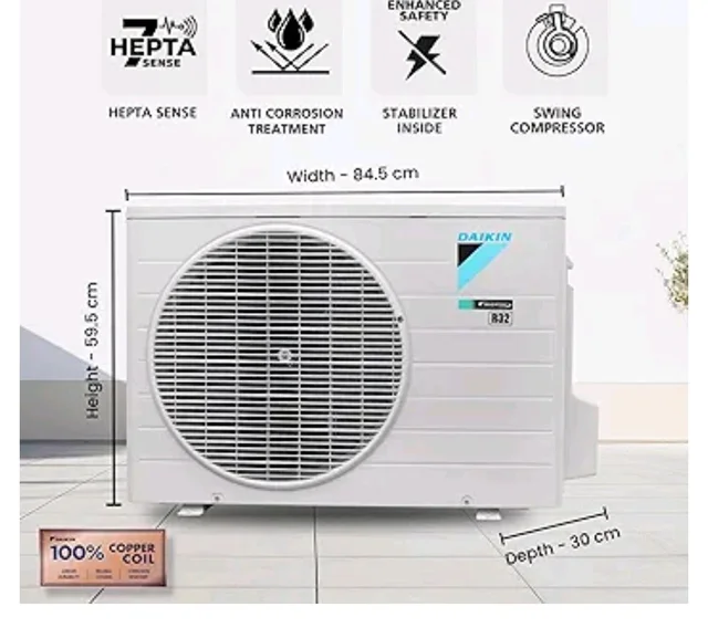 Visit the DAIKIN Store
4.1
4.1 out of 5 stars
(213)
Daikin 1.5 Ton 5 Star Inverter Split AC (Copper, PM2.5 Filter, MTKM50XV16, White)