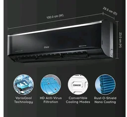 Cruise 1.5 Ton 5 Star VarioQool Pro Inverter Split AC (CWCVBM-VP3F185BL)
Cooling at 55°C | High ISEER Rating |100% Copper | Convertible 5-in-1 | 4 Way Swing | EEV Tech | PM2.5 Filter, Backlit Remote