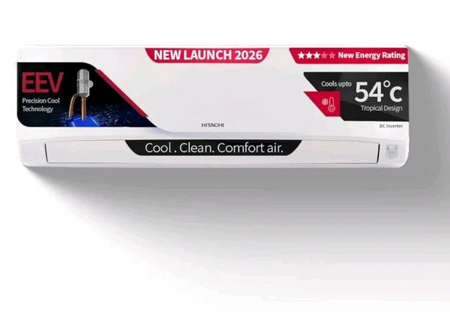 Hitachi Smart Choice 1 Ton 3 Star, New Star rated, Inverter Split AC (Copper, 4 Way Swing, ice Clean, EEV Precision- Higher Performance Cooling, RAS.G312PCDIBS, White)