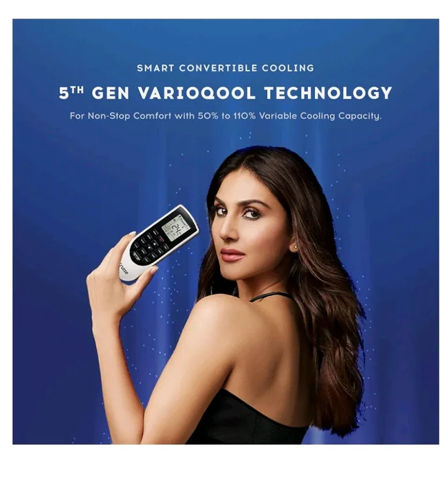 Cruise 1 Ton 3 Star VarioQool Inverter Split AC (2026, CWCVBM-VQ1D123)
Fast Cooling at 50 °C | 80–110 sq ft |100% Copper | Convertible 5-in-1 | Monsoon Comfort | PM 2.5 Filter | Anti-Rust Tech