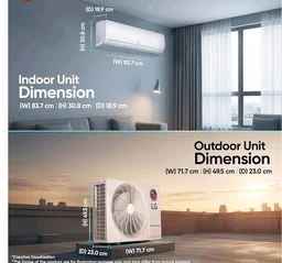 LG 1 Ton 4 Star, DUAL Inverter Split AC (100% Copper Condenser, AI Convertible 6-in-1, VIRAAT Mode, Faster Cooling & Energy Saving, 4 Way Swing, HD Filter with AntiVirus Protection,AS-Q13JNYE,White)